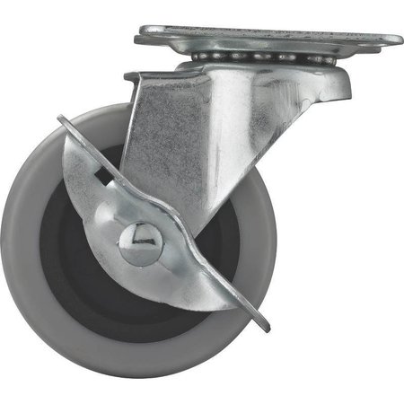 PROSOURCE 2In Tpr Swivel Caster W/Brake JC-N05-G